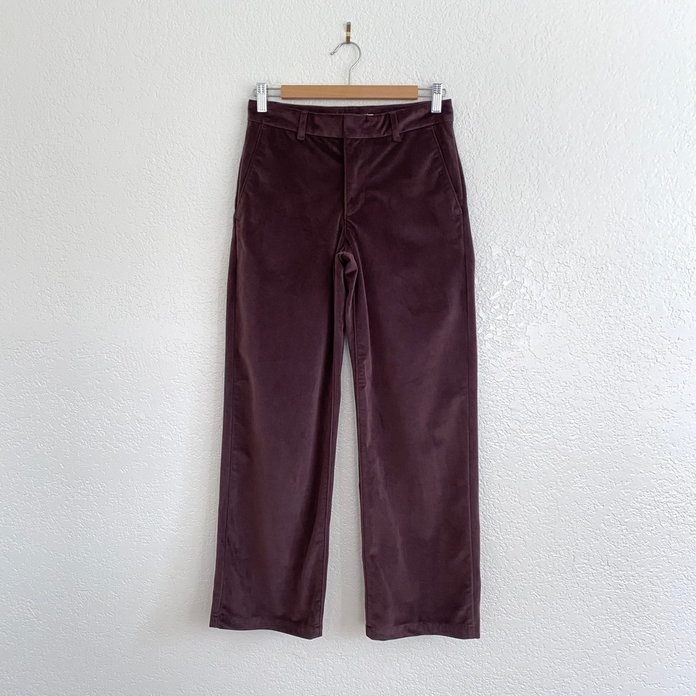 Levi's Baggy Trouser Velvet Pants Chocolate Plum Brown Straight Leg‎ Mid-Rise